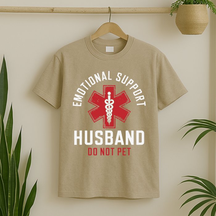 Funny Emotional Support Husband Do Not Pet T-Shirt