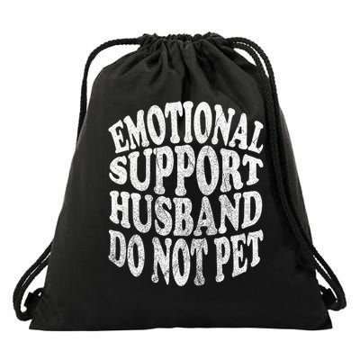 Funny Emotional Support Husband Do Not Pet apparel Drawstring Bag