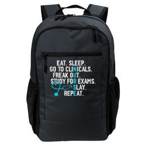 Funny Eat Sleep Go To Clinicals Nurse Life Nursing School Cute Gift Daily Commute Backpack