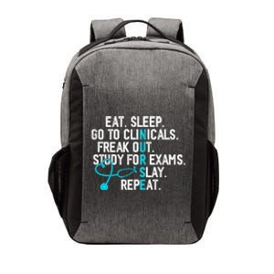 Funny Eat Sleep Go To Clinicals Nurse Life Nursing School Cute Gift Vector Backpack