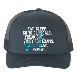 Funny Eat Sleep Go To Clinicals Nurse Life Nursing School Cute Gift Yupoong Adult 5-Panel Trucker Hat