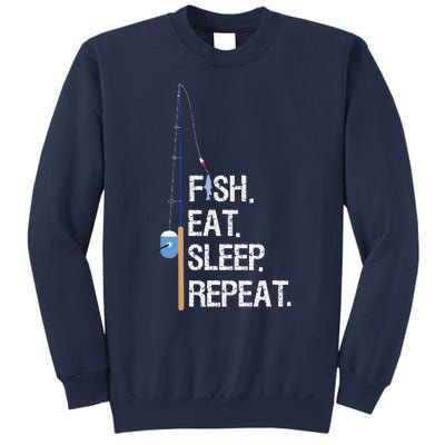 Fish Eat Sleep Repeat Funny Fishing Humor Gift Sweatshirt