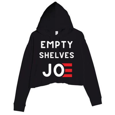 Funny Empty Shelves Joe Biden E Logo #Fjb Crop Fleece Hoodie