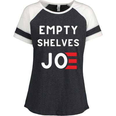 Funny Empty Shelves Joe Biden E Logo #Fjb Enza Ladies Jersey Colorblock Tee