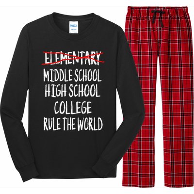 Funny Elementary School Graduation 6th Grade Graduation Long Sleeve Pajama Set