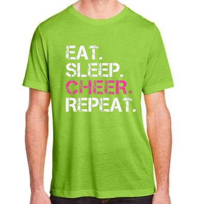 Funny Eat Sleep Cheer Repeat Cheerleading Cheerleader Gifts Adult ChromaSoft Performance T-Shirt