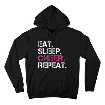 Funny Eat Sleep Cheer Repeat Cheerleading Cheerleader Gifts Hoodie