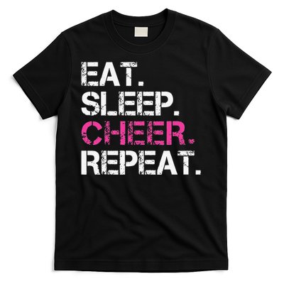 Funny Eat Sleep Cheer Repeat Cheerleading Cheerleader Gifts T-Shirt