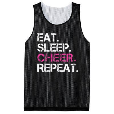 Funny Eat Sleep Cheer Repeat Cheerleading Cheerleader Gifts Mesh Reversible Basketball Jersey Tank