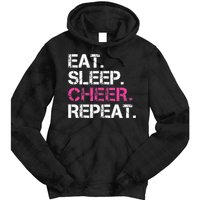 Funny Eat Sleep Cheer Repeat Cheerleading Cheerleader Gifts Tie Dye Hoodie