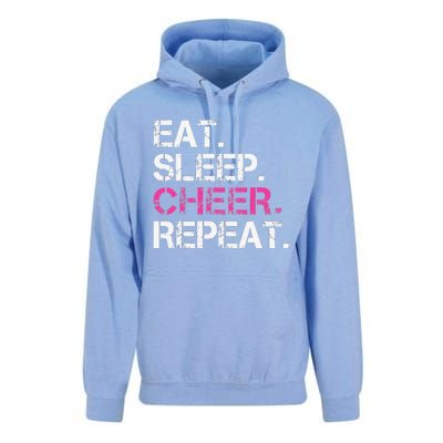 Funny Eat Sleep Cheer Repeat Cheerleading Cheerleader Gifts Unisex Surf Hoodie