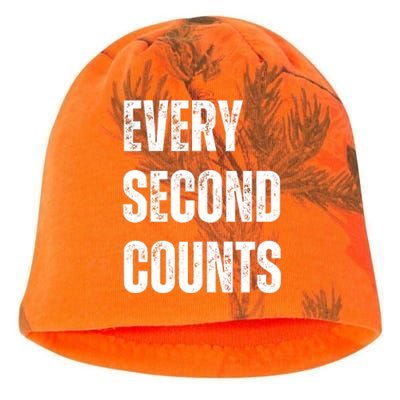 Funny Every Second Counts Kati - Camo Knit Beanie