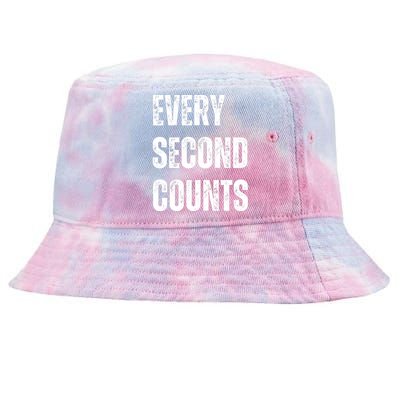 Funny Every Second Counts Tie-Dyed Bucket Hat