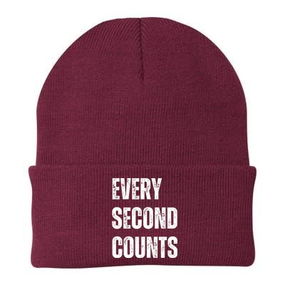 Funny Every Second Counts Knit Cap Winter Beanie