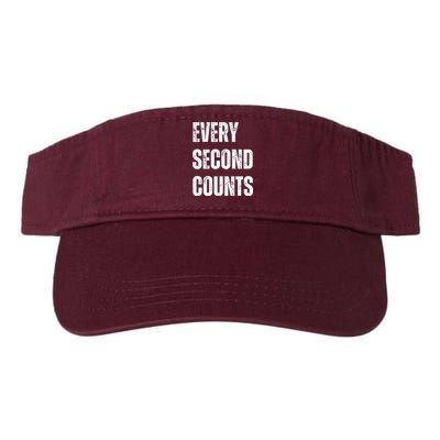 Funny Every Second Counts Valucap Bio-Washed Visor