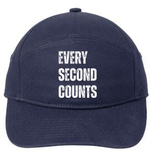 Funny Every Second Counts 7-Panel Snapback Hat