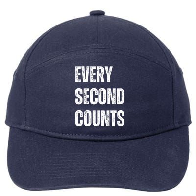 Funny Every Second Counts 7-Panel Snapback Hat