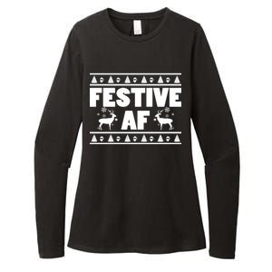 Festive AF Christmas Womens CVC Long Sleeve Shirt