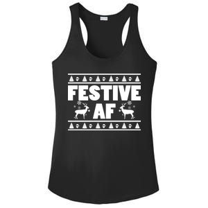 Festive AF Christmas Ladies PosiCharge Competitor Racerback Tank