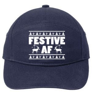 Festive AF Christmas 7-Panel Snapback Hat