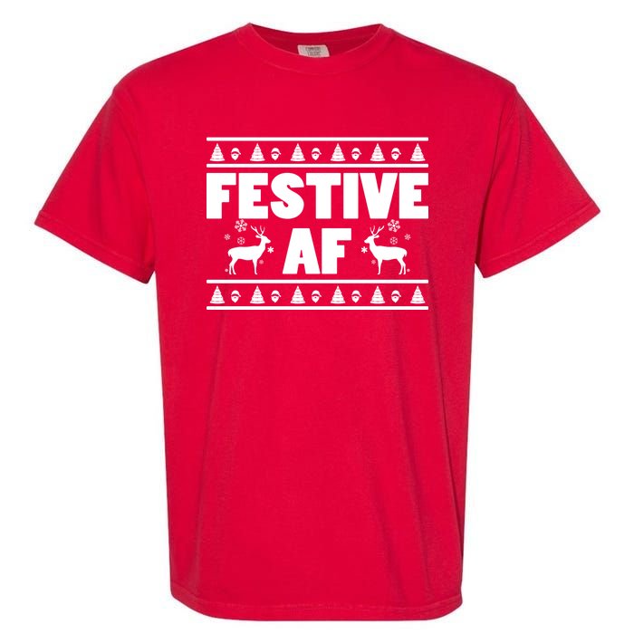 Festive AF Christmas Garment-Dyed Heavyweight T-Shirt