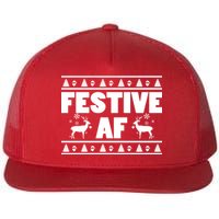 Festive AF Christmas Flat Bill Trucker Hat