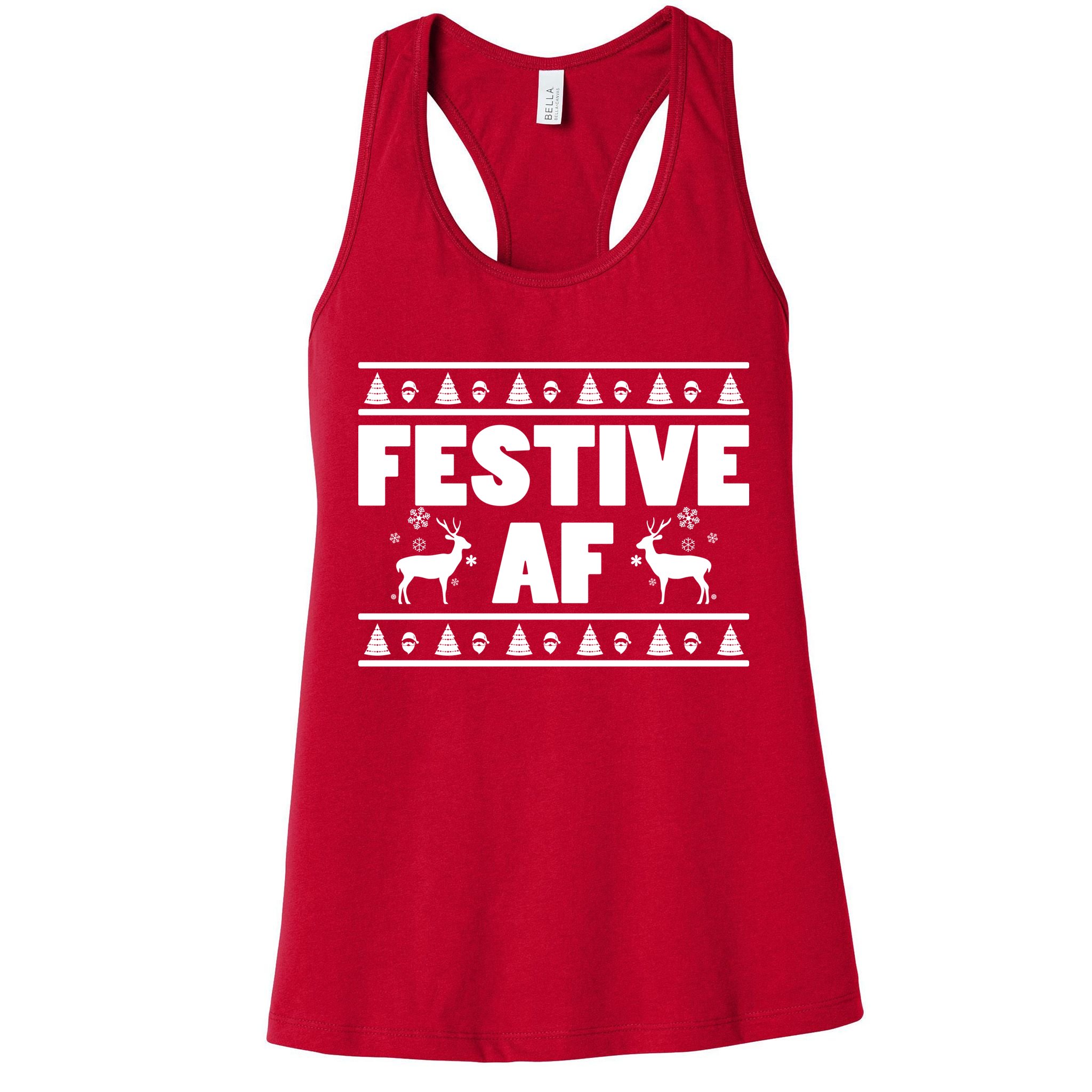 Festive AF Christmas Womens Tank Top