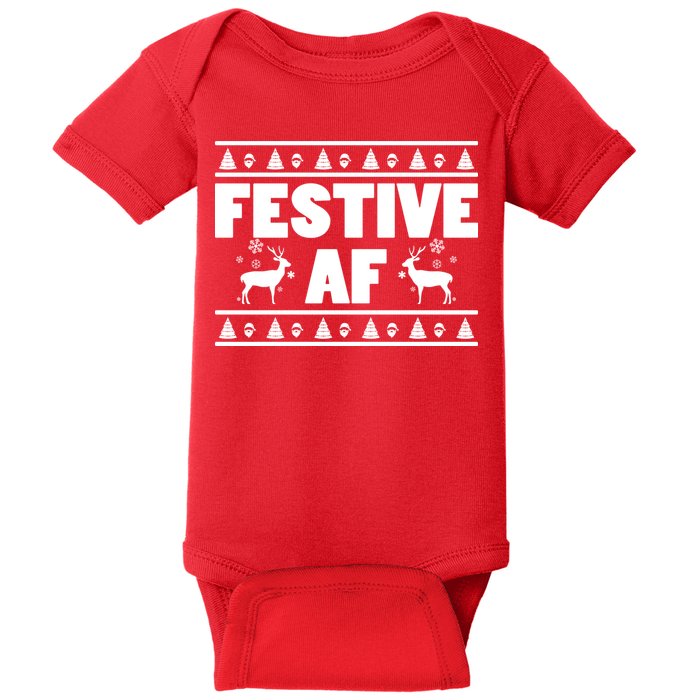 Festive AF Christmas Baby Bodysuit