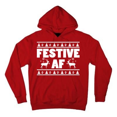 Festive AF Christmas Tall Hoodie