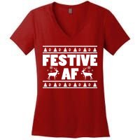 Festive AF Christmas Women's V-Neck T-Shirt