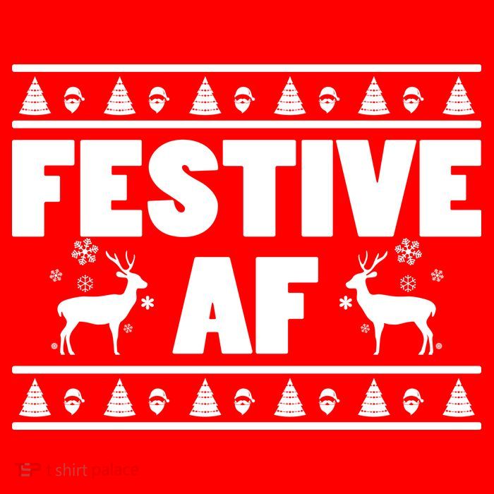 Festive AF Christmas Women's V-Neck T-Shirt
