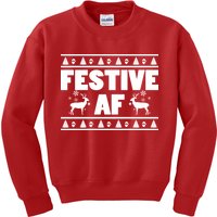Festive AF Christmas Kids Sweatshirt