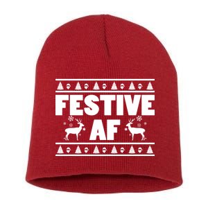 Festive AF Christmas Short Acrylic Beanie