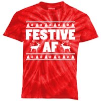 Festive AF Christmas Kids Tie-Dye T-Shirt