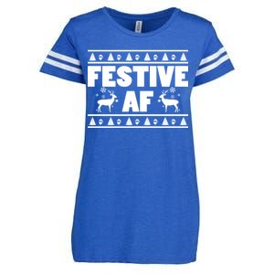 Festive AF Christmas Enza Ladies Jersey Football T-Shirt