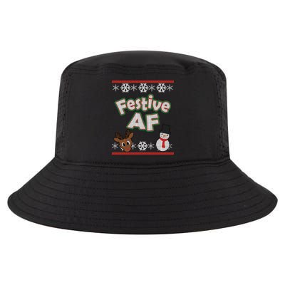 Festive AF Ugly Christmas Sweater Cool Comfort Performance Bucket Hat