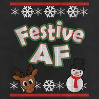 Festive AF Ugly Christmas Sweater Adult Drive Performance Visor