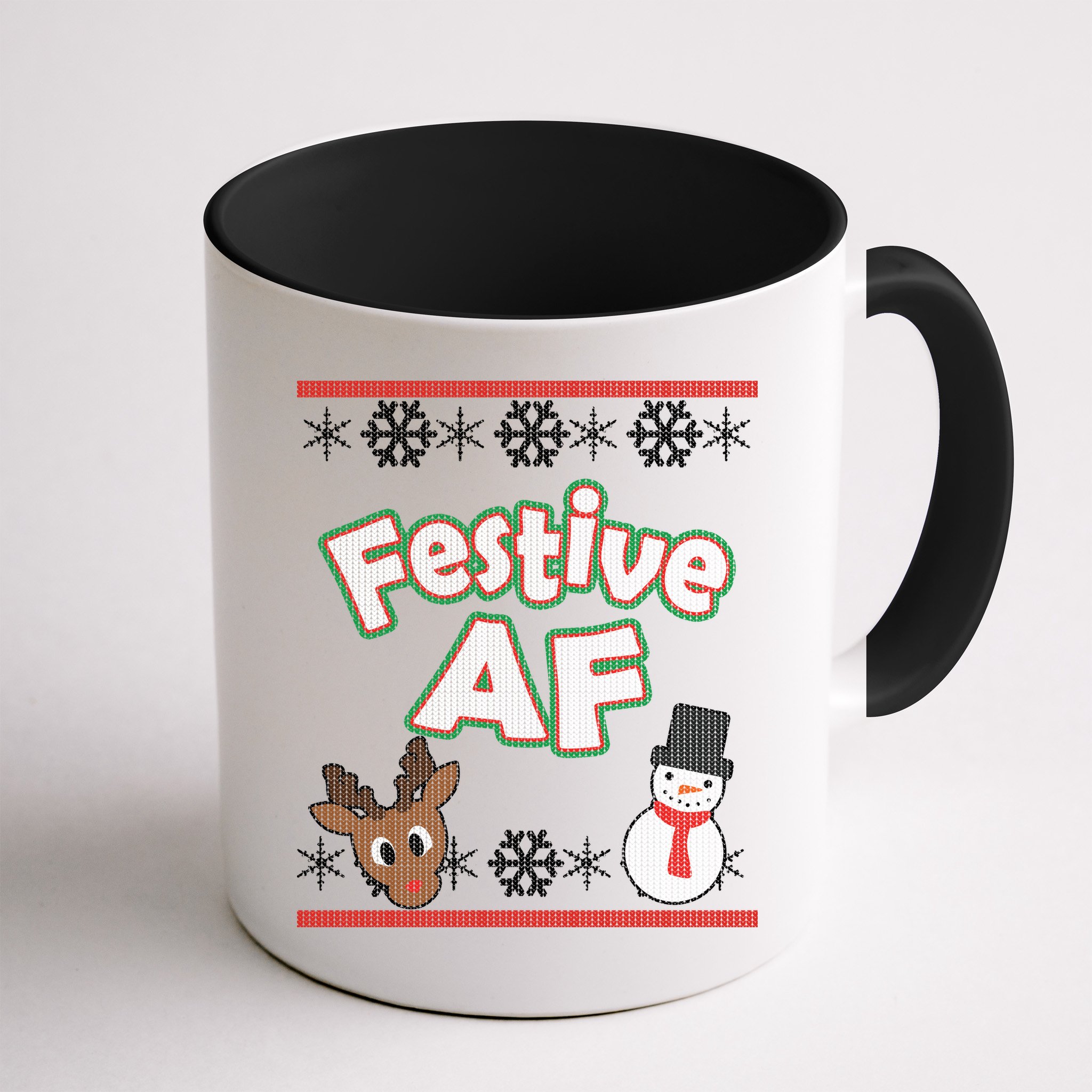 Festive AF Ugly Christmas Sweater Mug