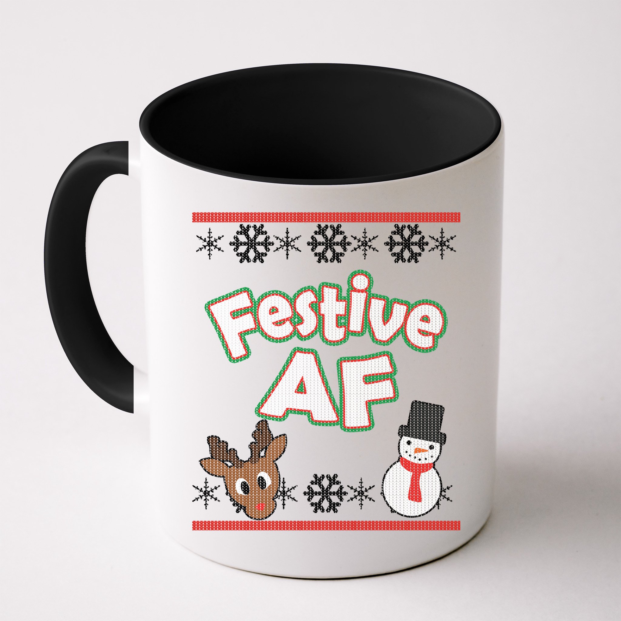 Festive AF Ugly Christmas Sweater Mug