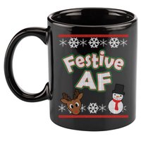 Festive AF Ugly Christmas Sweater 11oz C Handle Ceramic Mug