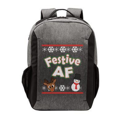 Festive AF Ugly Christmas Sweater Vector Backpack