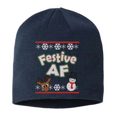 Festive AF Ugly Christmas Sweater Sustainable Beanie