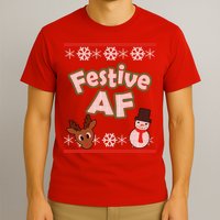 Festive AF Ugly Christmas Sweater T-Shirt