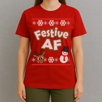 Festive AF Ugly Christmas Sweater T-Shirt