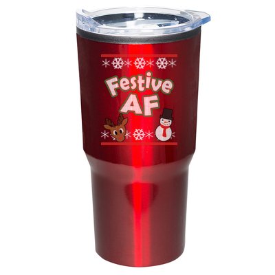 Festive AF Ugly Christmas Sweater Tumbler