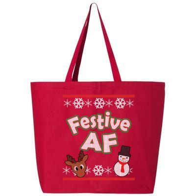 Festive AF Ugly Christmas Sweater 25L Jumbo Tote