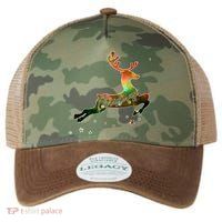 Festive Christmas Leaping Reindeer Legacy Tie Dye Trucker Hat