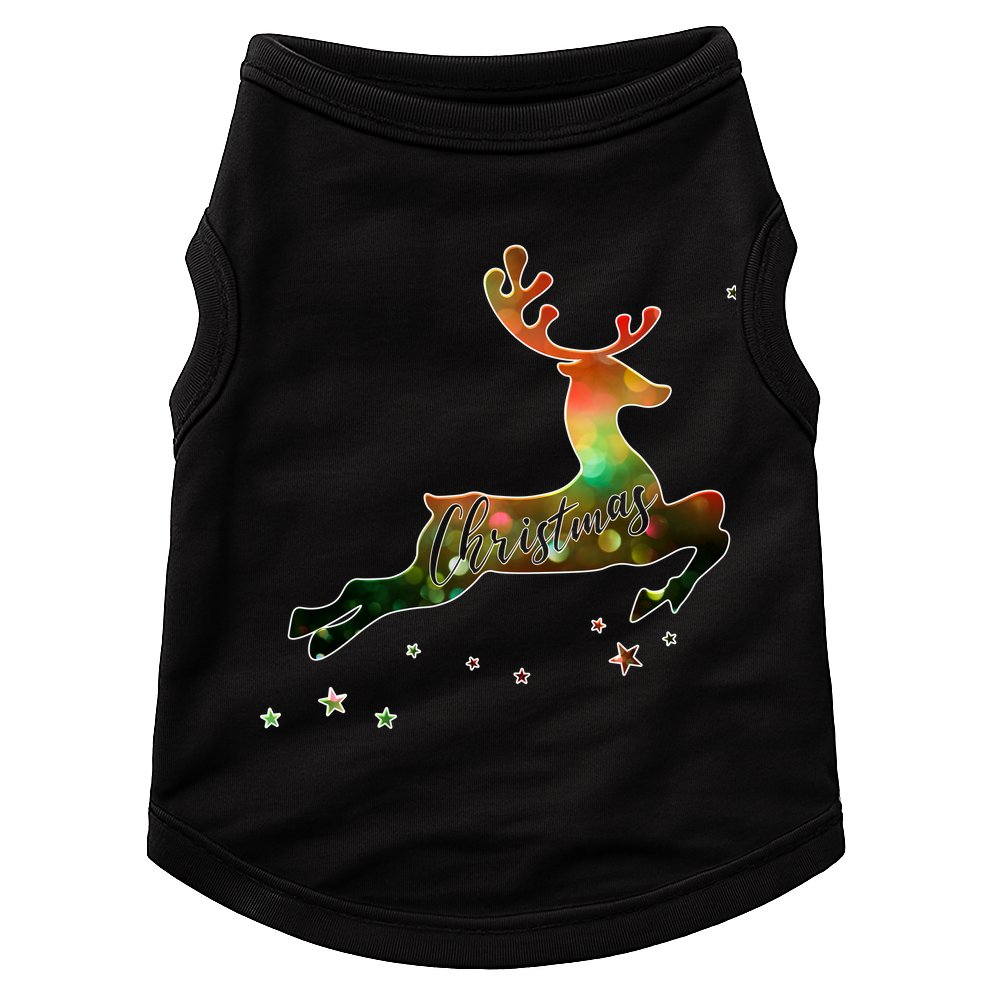 Festive Christmas Leaping Reindeer Doggie Tank