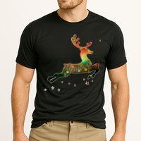 Festive Christmas Leaping Reindeer Cooling Performance Crew T-Shirt