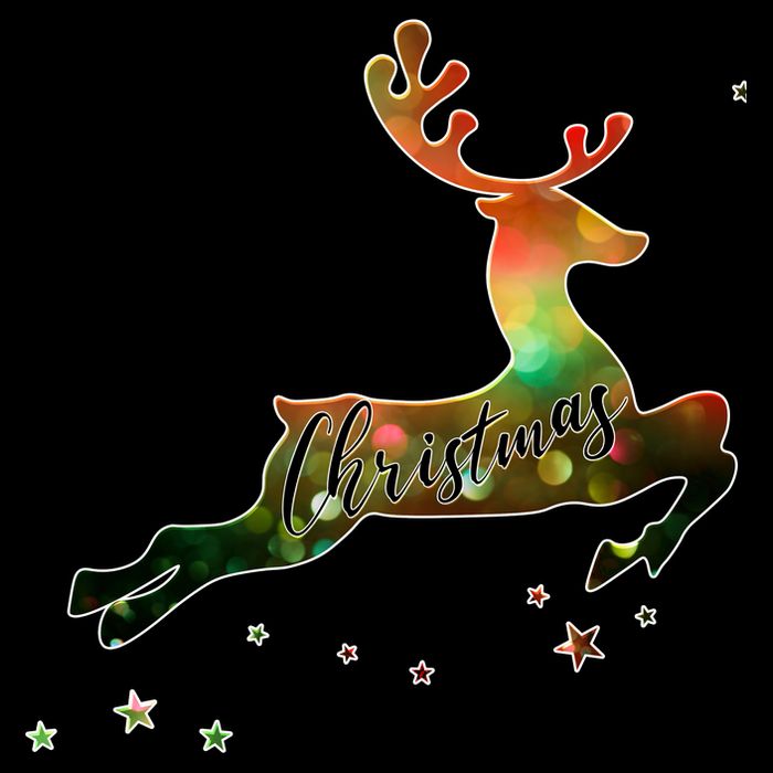 Festive Christmas Leaping Reindeer Long Sleeve Shirt
